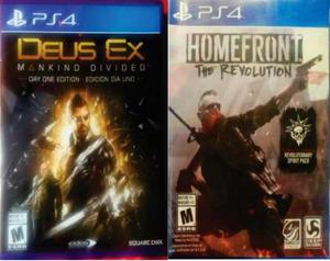 PS4 Homefront + Deus Ex Fisicos