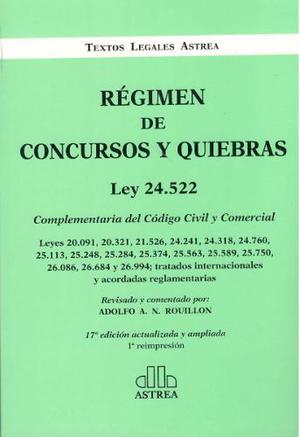 Régimen De Concursos Y Quiebras Ley  Rouillon