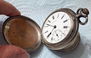 Antiguo Longines De Plata 3 Tapas Funciona Y Se Para