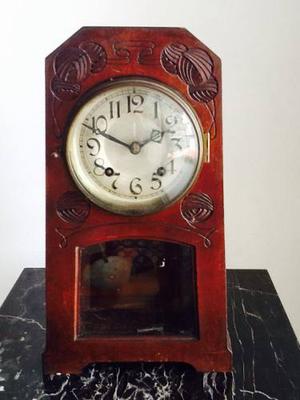 Reloj Antiguo Artan Craft Caja De Roble Con Llave Y