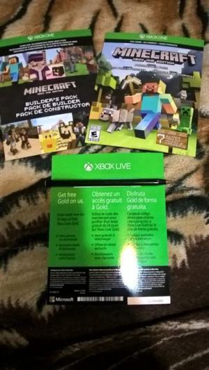 minecraft Xbox one + pack favoritos + pack constructor + 14