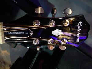 Guitarra Electro Acustica Epiphone Hummingbird Con Detalle