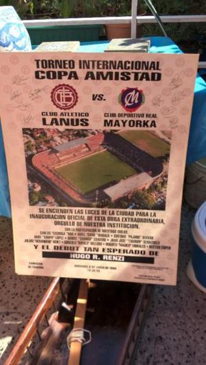 antiguo cartel o afiche del club Lanús