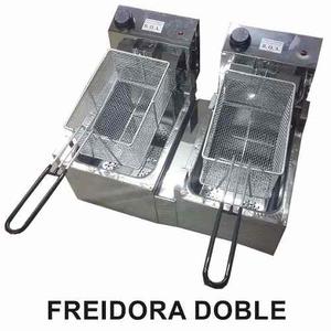 Freidora Electrica Doble Bacha 16 Lts Roa Acero Inoxidable