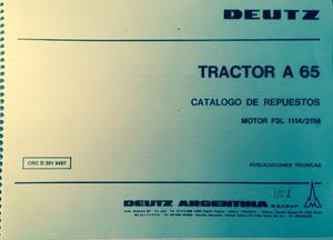 Manual De Repuestos Tractor Deutz A65