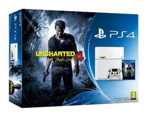 PLAYSTATION 4 DE 500GB CON JUEGO UNCHARTED 4 A Thief's End