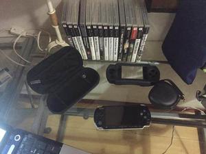 Psp Con Fundas Y 14 Juegos!! Poco Uso