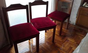 3 sillas de pana