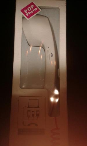 Auricular Microfono Forma Telefono Para Celular Compu Blanco