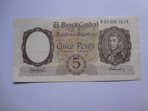 Billete 5 Pesos Moneda Nacional Reposicion Bottero 