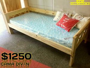 CAMA DIVAN PINO