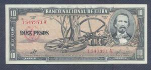 Cuba 10 Pesos  Firma Che Pick Nº 88c Excelente
