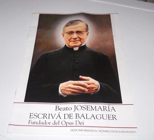 Hoja Edición Extraordinaria Opus Dei Beato JoseMaría