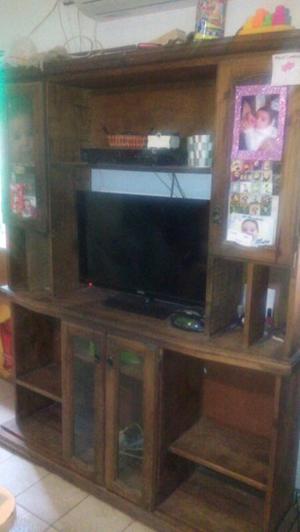 Vendo mueble tv de madera, usado