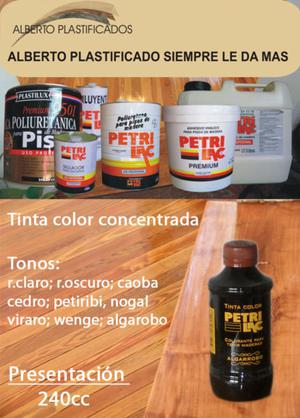 tintas color Petrilac con aceite de teka para lacas
