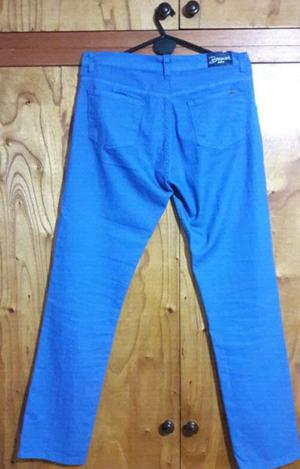 Jeans color azul francia