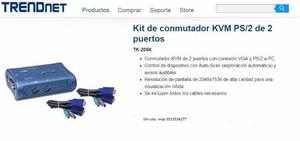 Kit para KVM switch PS/2 de 2 puertos NUEVO