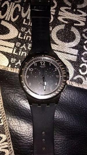 Swatch Chrono Plastic Negro!! Suizo!!