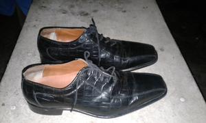 Zapatos de cuero negras para hombre