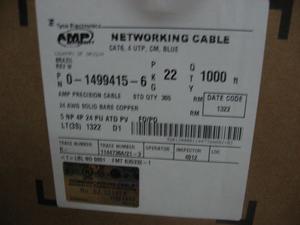 cable utp cat6 marca amp caja cerrada 305mts.