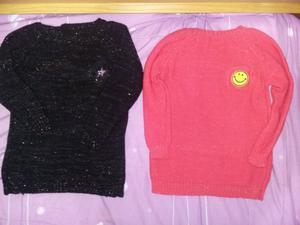 2 Pullovers de lana talle 14 (NUEVOS)