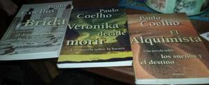 3 libros de Paulo Coelho, El Alquimista, Brida, Veronika