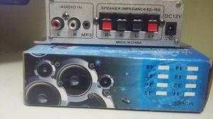 Amplificador de 200 watts con entrada RCA y 3, 5 Plug. Para