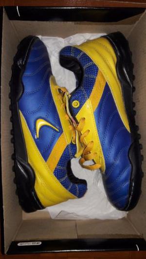 Botines Cal-se Baby Papi Futbol Adulto Azules Y Amarillo