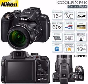 Camara Nikon coolpix P610