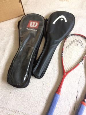 Dos raquetas de squash en excelente estado