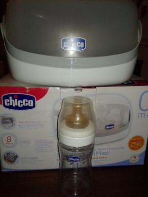 Esterilizador CHICCO para Microondas + Mamadera NUEVA