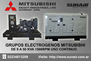 Grupos electrogenos 18KVA Mitsubishi rpm uso continuo