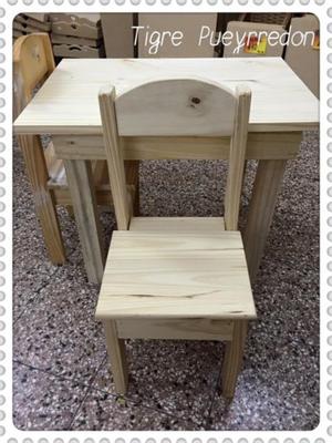 JUEGO DE MESA Y SILLA PARA NIÑO