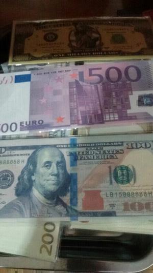 Vendo billeteras de lona imitacion dibujo dólar, euros