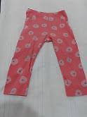 calza baby gap talle 18 a 24 m color naranja con flores