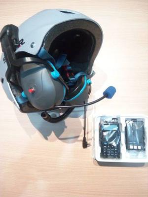 Casco Paramotor Intercom Auriculares P/cualquier Handy