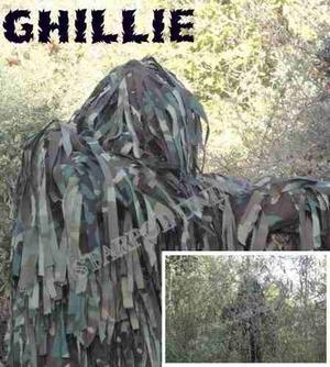 Ghillie Francotirador Antidesgarro Camulflado Pixelado