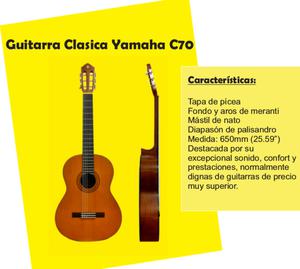 Guitarra Clasica Yamaha C70, nueva en caja cerrada