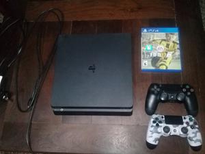 PS4 Slim + 2 controles + Fifa 17