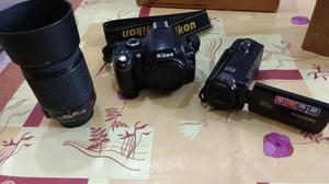 Vendo cámara Nikon D60 + filmadora SamsungA