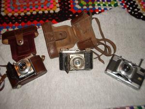 CONJUNTO DE 3 CAMARAS FOTOGRAFICAS ANTIGUAS