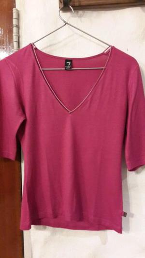 remera tucci manga 3/4 talle xs color magenta