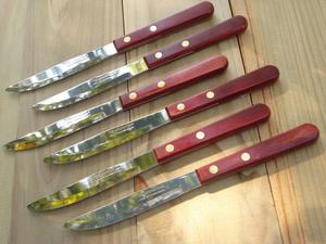 3 cuchillos tramontina polywood remache bronce originales