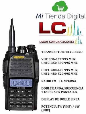 Handy Yedro Yc 555 D Bi Banda Vhf+uhf+radio Fm + Linterna