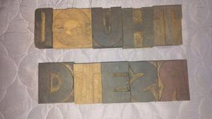 Tipografías letras de madera antiguas
