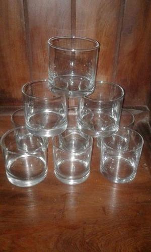 VASOS DE WHISKY DE VIDRIO (9 UNIDADES)