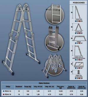 VENDO ESCALERA ARTICULADA DE 12. P" (OFERTA) A $ ALTURA