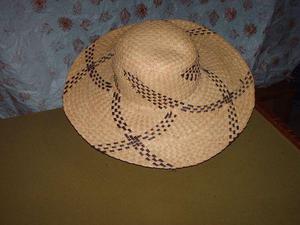 sombrero capelina trenzado antiguo