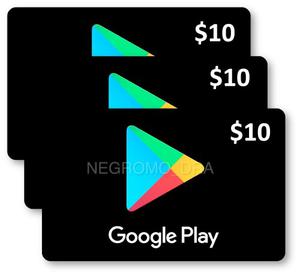 Combo Tres Google Play $10 Total 30 - Mayorista En Argentina