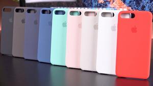 Funda Iphone 7 7plus Silicona Case Apple Original+vidrio Env